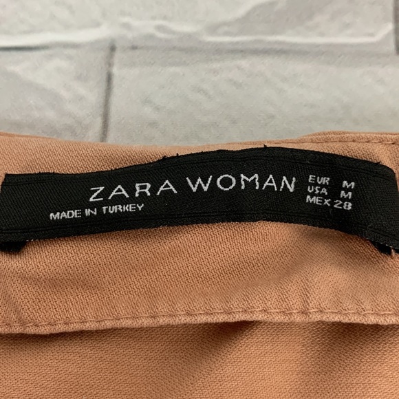 💰Bundle 3/$30 Zara Woman Button up puff shirt sleeve top blouse M pink salmon - Picture 4 of 10